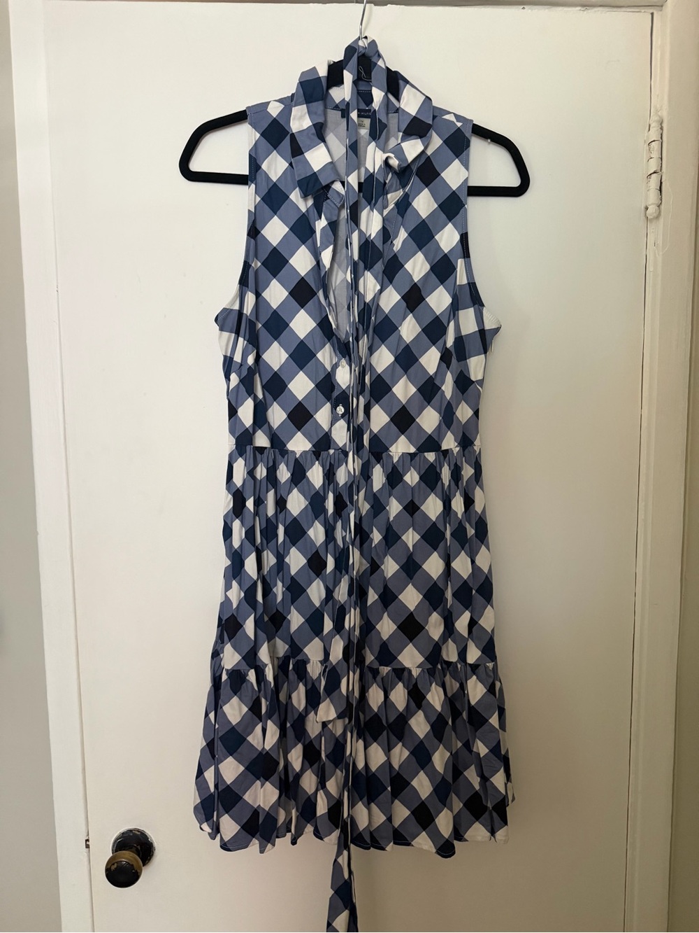 Tommy Hilfiger Navy and White Gingham Dress